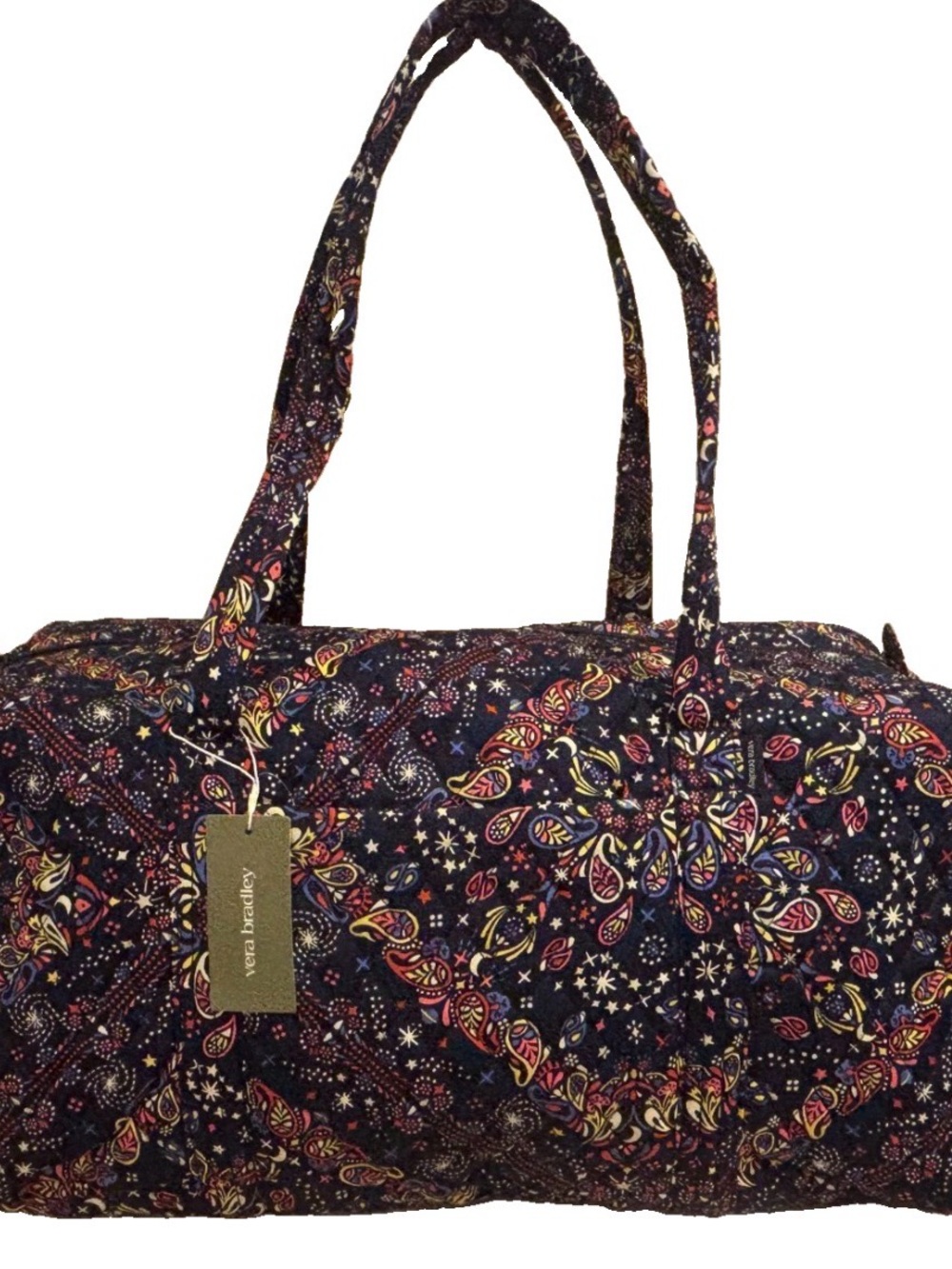 Vera Bradley Original Women's Large Duffle Premium Cotton Bag in Starry Paisley